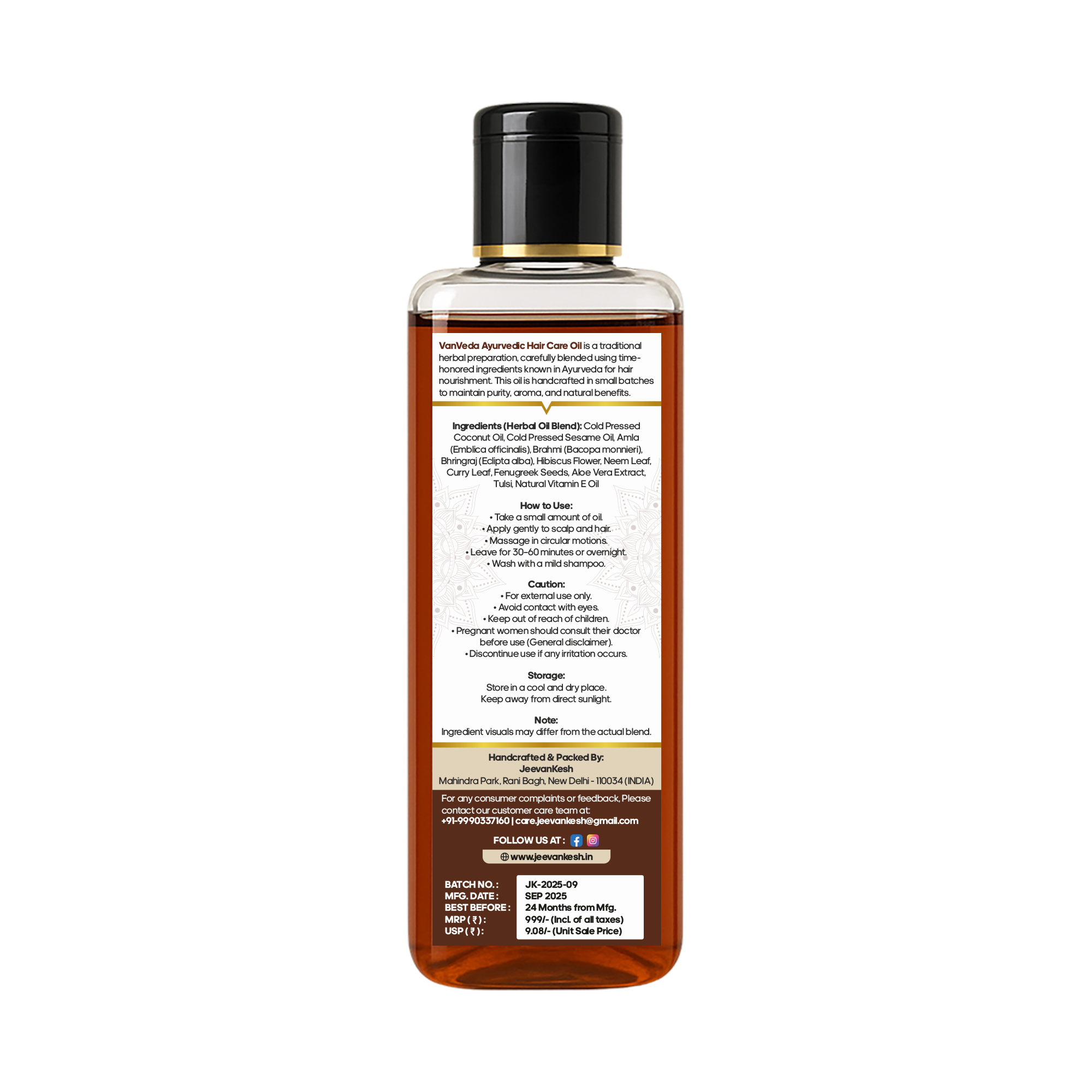 JeevanKesh VanVeda Ayurvedic Hair Care Oil - Image 2